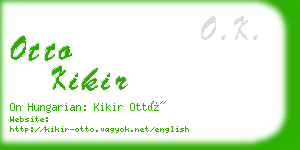 otto kikir business card